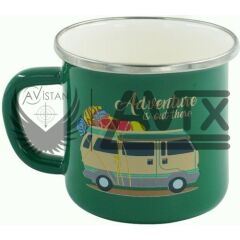 Orcamp Retro Emaye Kupa Bardak Karavan Desen MUG